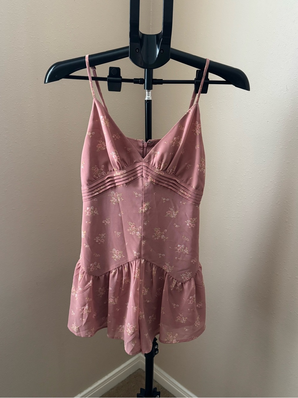 Forever 21 Rose Pink Floral Romper